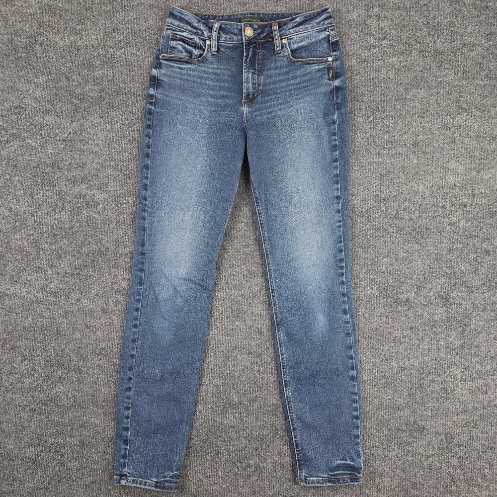 Silver Avery Skinny Jeans Women's 28 L29 High Rise Dark Wash Stretch Denim Blue